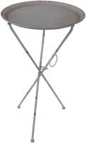 Metalltisch weiss klappbar höhe 62cm diameter 43cm 48.00